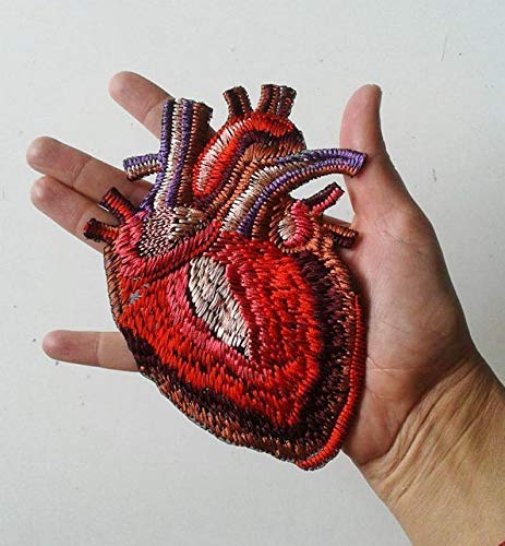 EmbroideryMoks Anatomical Heart Patch Embroidered