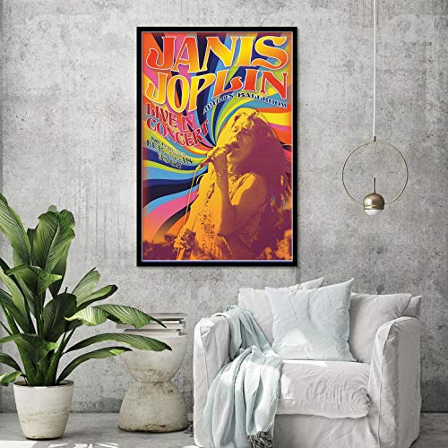 buyartforless Janis Joplin Live in Concert Avalon Ballroom San Francisco Feb 17-18 1967 36x24 Music Art Print Poster, Multicolor, (AQ 241346)