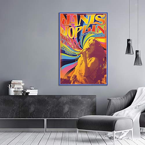 buyartforless Janis Joplin Live in Concert Avalon Ballroom San Francisco Feb 17-18 1967 36x24 Music Art Print Poster, Multicolor, (AQ 241346)