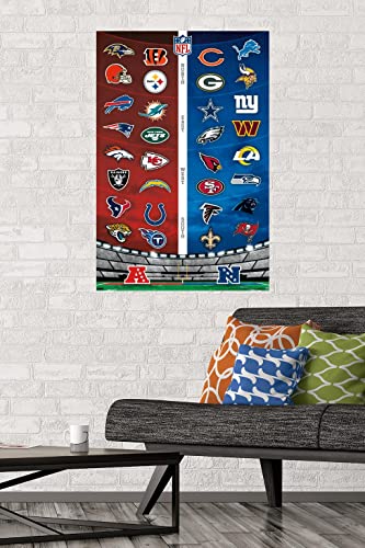 Trends International NFL League - Logos 22 Wall Poster, 22.375" x 34", Unframed Version