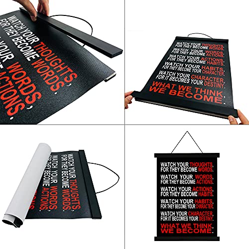 Pyradecor Black Magnetic Poster Hanger Frame For Prints Pictures Photos Posters Canvas Artwork(12" 1 Pack)