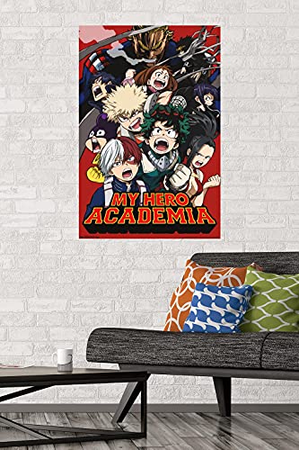 Trends International Hero Academia-Key Art 2 Wall Poster, 22.375 in x 34 in, Unframed Version