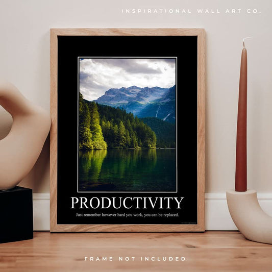 Productivity Demotivational Poster Ironic Snarky Funny Sarcastic Office Wall Decor Art Print 11x14 Inches Unframed