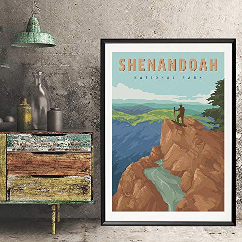 xtvin, Shenandoah National Park America Vintage Travel Poster Art Print Painting Home Decoration Gift
