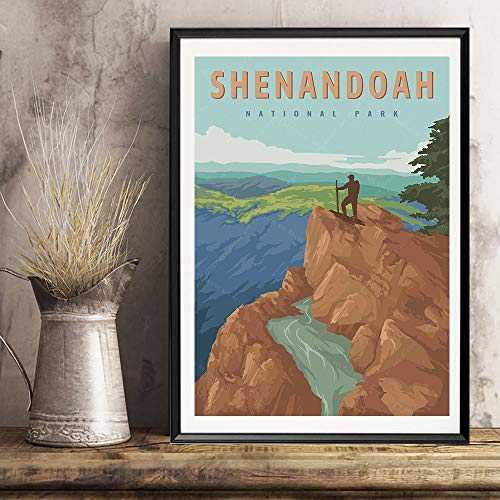 xtvin, Shenandoah National Park America Vintage Travel Poster Art Print Painting Home Decoration Gift