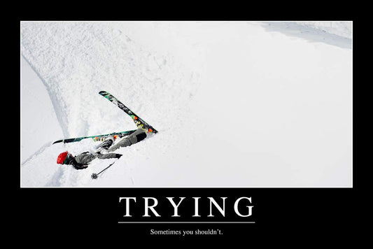 Trying Sometimes You Shouldnt Funny Demotivational Cool Wall Decor Art Print Poster 12x18