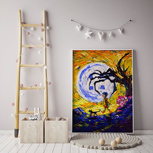 Uhomate Coraline Vincent Van Gogh Starry Night Posters Home Canvas Wall Art Print Poster Baby Gift Nursery Decor Living Room Wall Decor A131 (8X10)