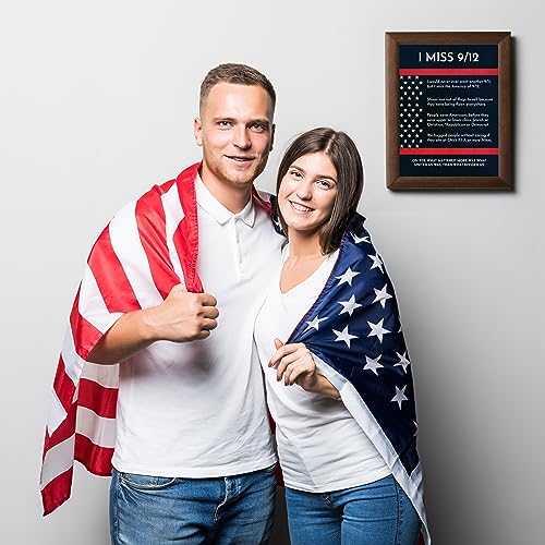 I Miss 9/12-Patriotic, 9/11 Memorial Wall Art - Powerful Unity Symbol, This wall decor poster Is Ideal for Home Decor, Man Cave, Military, Office -School Decor, Room Decor, Unframed - 8 x 10”
