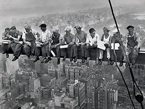 New York Lunch atop a Skyscraper Photograph Taken in 1932 by Charles C. Ebbets Print Poster (20 x 16) for Living Room