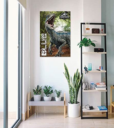 POSTER STOP ONLINE Jurassic World Fallen Kingdom - Movie Poster/Print (Blue/Dinosaur) (Size 24" x 36")