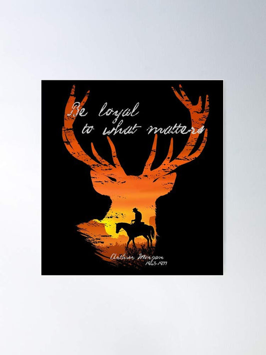 Dead Red Arthur Sunset Stag Morgan Cowboy Rdr2 Redemption 2 Home Decor Wall Art Print Poster !