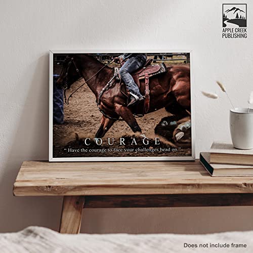 Apple Creek Horse Motivational Poster Art Print 11x14 Cowboy Cowgirl Riding Rodeo Western Wall Decor Pictures