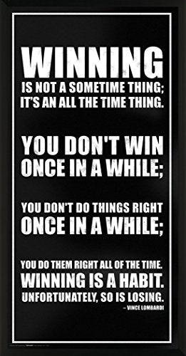 Culturenik Vince Lombardi Winning Inspirational Motivational Sports Icon Quote Print (Unframed 12x24 Poster)