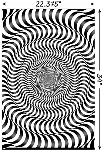 Trends International Zebra Stripe Optical Illusion Wall Poster, 22.375" x 34", Unframed Version