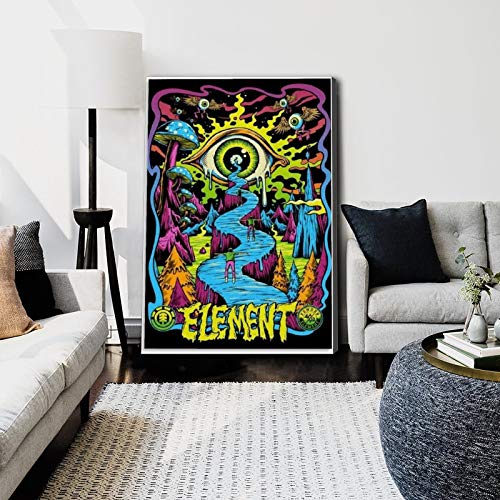 oein LANTICO LA Vintage Posters Element Trippy Canvas Art Poster and Wall Art Picture Print Modern Family Bedroom Decor Posters 12×18inch(30×45cm), Unframe-style1