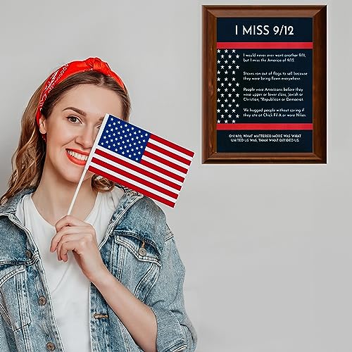 I Miss 9/12-Patriotic, 9/11 Memorial Wall Art - Powerful Unity Symbol, This wall decor poster Is Ideal for Home Decor, Man Cave, Military, Office -School Decor, Room Decor, Unframed - 8 x 10”