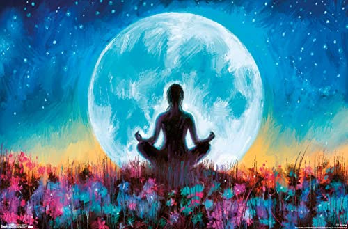 Trends International PD Moreno - Fine Art - Yoga Moon Wall Poster, 22.375" x 34", Unframed Version