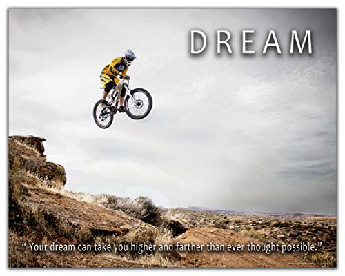 Apple Creek Bicycle Motivational Poster Art Print Dream BMX Racing Mountain Bike 11x14 Wall Decor Pictures