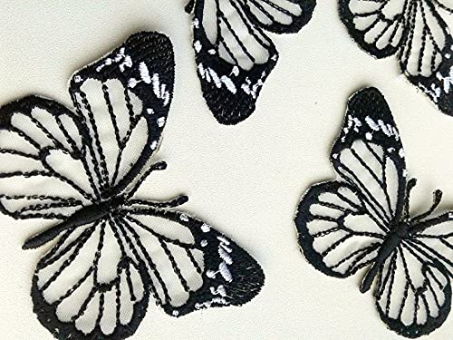 Moks111(p) set of 4 pieces white butterfly Patch