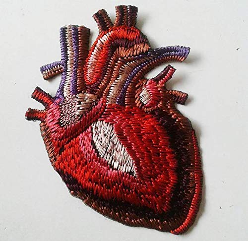 EmbroideryMoks Anatomical Heart Patch Embroidered