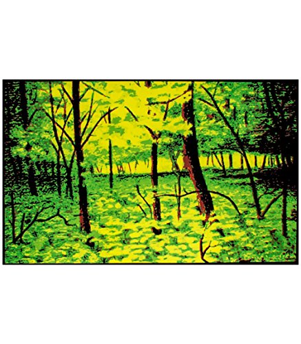 Summer Woods Flocked Blacklight Poster Art Print 36 x 24in