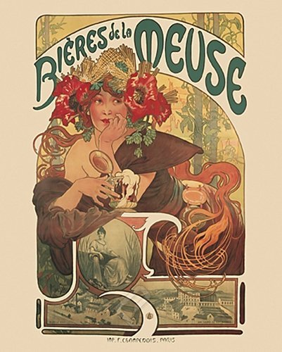 EuroGraphics Bieres de la Meuse. Vintage Beer Advertising Reproduction Print Poster (16 x 20)