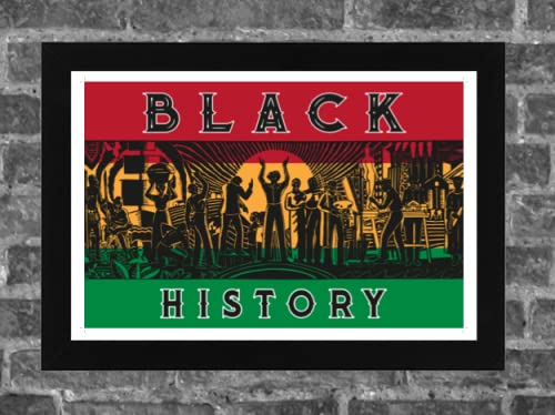 ShopHaven Inspiration Black History Poster 18" x 12", African American History Poster Print, Black History Month Wall Art, Black Art