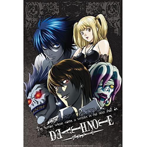 ABYSTYLE Death Note Group Unframed Mini Poster 15 x 20.5 Features L, Light, Misa, Ryuk & Rem Anime Manga Wall Art Prints for Bedroom Office Living Room Home Decor Gift Fans