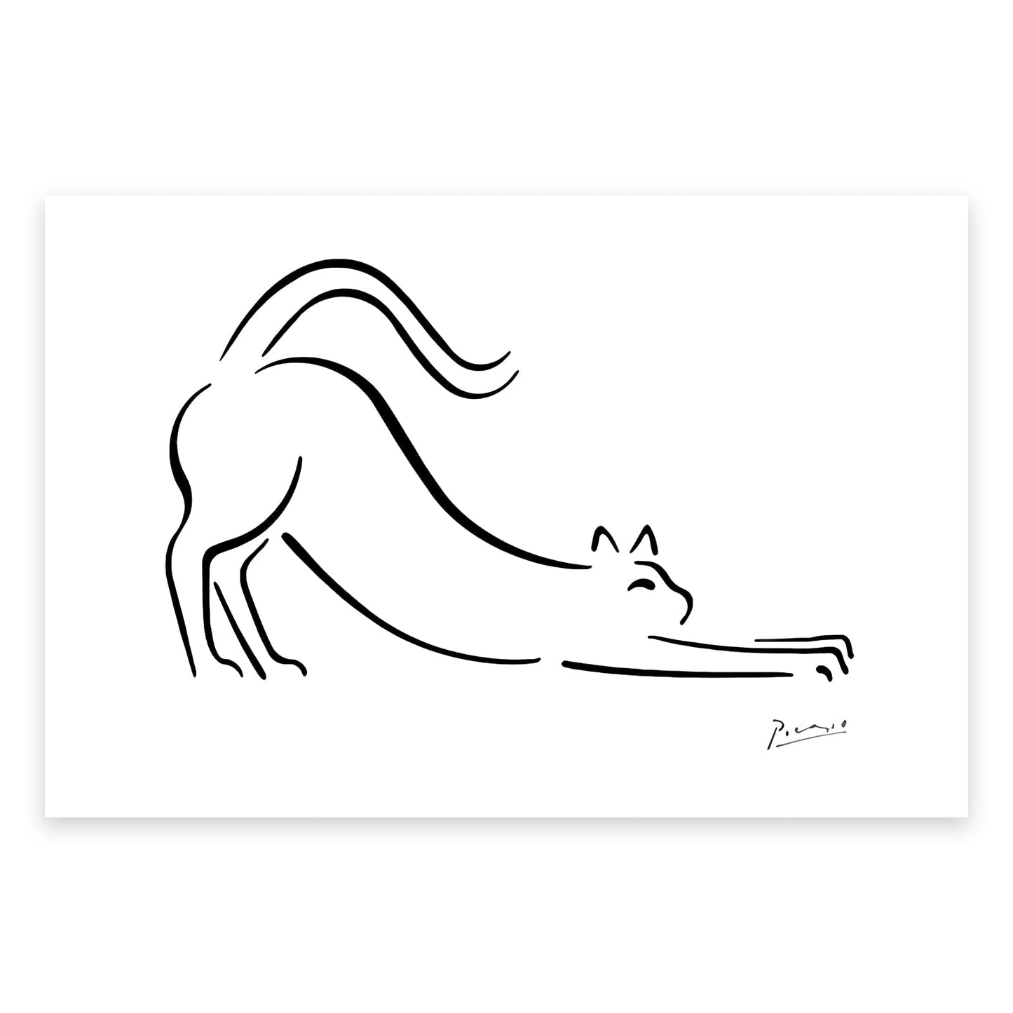 ZZPT Pablo Picasso Wall Art - Pablo Picasso Canvas Art Prints - Fine Art Poster - Cat Wall Decor - Modern Home Decor for Living Room Bedroom Office Unframed (Cat,12x18in/30x45cm)