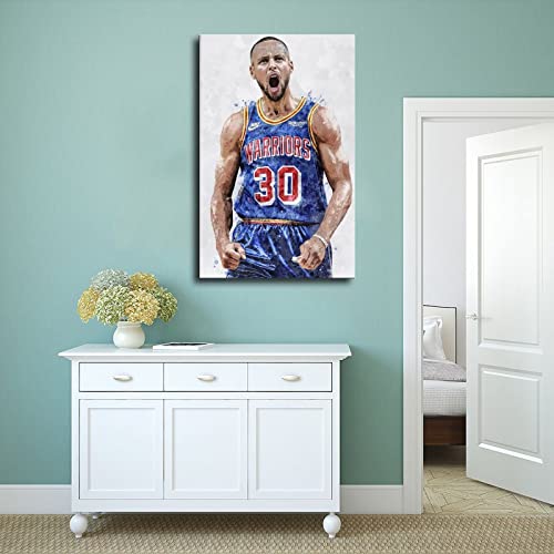 KAMUFF Basketball Player Poster For Walls Canvas Basketball Wall Art Print Quote Signed Posters For Boys Bedroom Unframe-style 12x18inch(30x45cm)