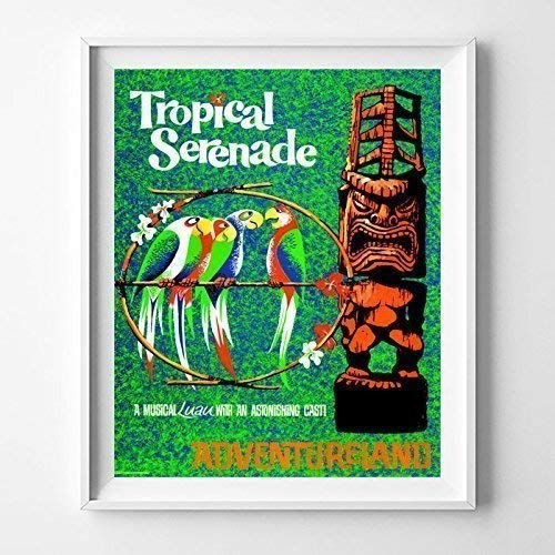 Disneyland Tropical Serenade Adventureland Wall Art Poster Home Decor Print Vintage Artwork Reproduction - Unframed