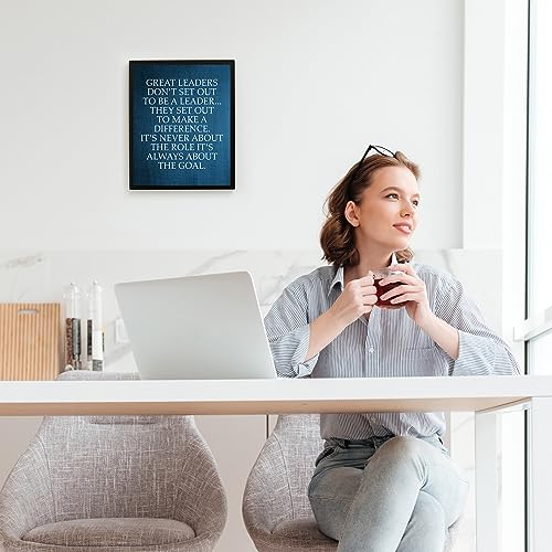 "Great Leaders Set Out to Make a Difference" -Motivational Quotes Wall Art-8 x 10" Modern Inspirational Poster Print-Ready to Frame. Positive Home-Office-Dorm-School Decor. Perfect for Teachers!
