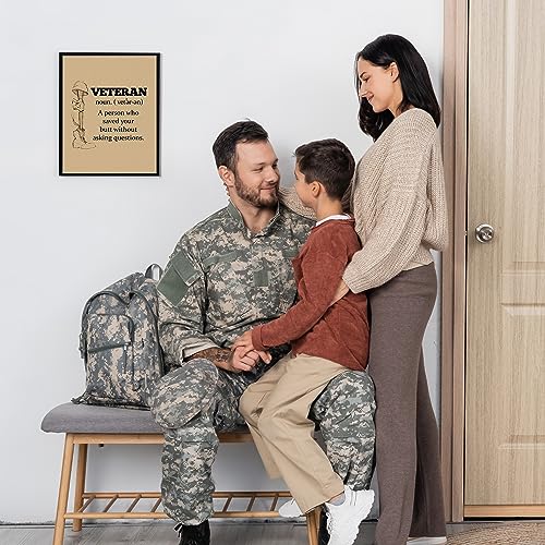 Veteran - Military Patriotic Wall Art Poster, This Motivational Wall Decor Is An Ideal Inspirational Art For Home Decor, Bedroom Decor, Man Cave Room Decor Aesthetic, or 4th Of July, Unframed - 8x10