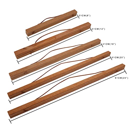 HoozGee Magnetic Poster Hanger Frame and Inspirational Motivational Wall Art Print Light Wood Wooden Magnet Canvas Artwork Prints 20x30cm Dowel Poster Hangers Frames Hanging Kit (8 Inch)