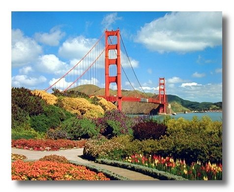 Vintage Golden Gate Bridge San Francisco Wall Décor Art Print Poster (16x20)