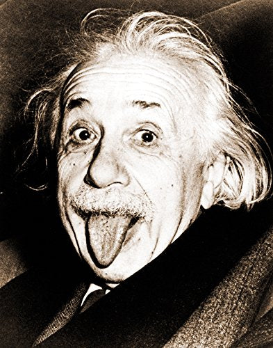 A Albert Einstein Tongue Genius Philosopher Celebrity Humor Poster Print (11x14 UNFRAMED Print)