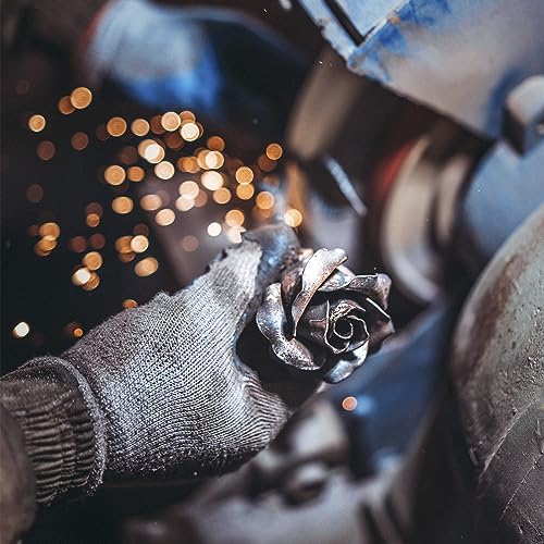 Hand Forged Wrought Iron Rose - Romantic Metal Gift of Everlasting Love - 6th Year Wedding Anniversary Surprise for Her