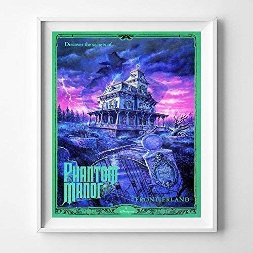 Disneyland Phantom Manor Frontierland Wall Art Poster Home Decor Print Vintage Artwork Reproduction - Unframed