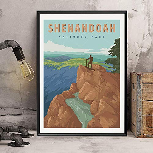 xtvin, Shenandoah National Park America Vintage Travel Poster Art Print Painting Home Decoration Gift