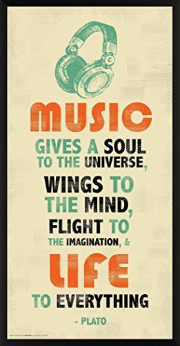 Culturenik Plato Music Inspirational Motivational Quote Decorative Print (Unframed 12x24 Poster)