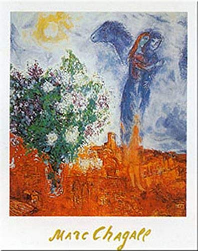 buyartforless Couple Au Dessus St. Paul by Marc Chagall 20x16 Art Print Poster