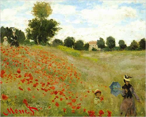 EuroGraphics The Poppy Field, Near Argenteuil by Claude Monet. Art Poster Print 20" x 16".