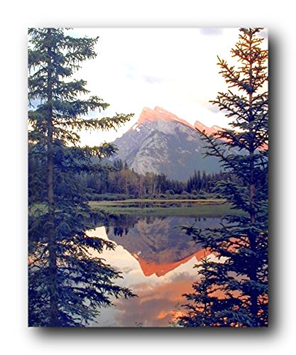 Wall Decor Reflection of a Mountain in a Lake Banff National Park Alberta Canada Art Print Poster (16x20)