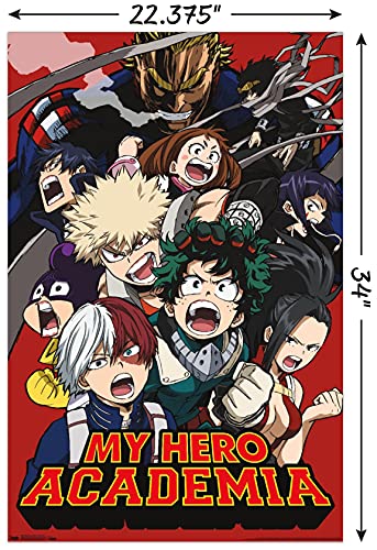 Trends International Hero Academia-Key Art 2 Wall Poster, 22.375 in x 34 in, Unframed Version