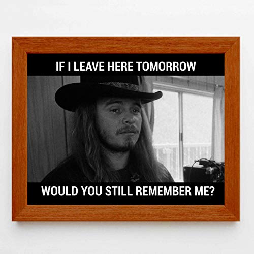 If I Leave Here Tomorrow - Lynyrd Skynyrd Music Wall Decor Print, This Rock Music Poster Wall Art Is Great For Home Decor, Music Room, Office Decor, or Man Cave Room Decor Aesthetic Unframed - 8x10