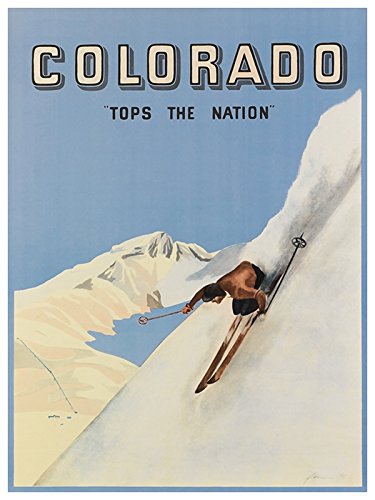 Vintage Colorado Ski Poster Art Print Retro Travel Decor xr1269 (11x14)