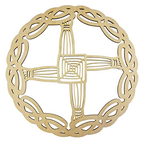 12” Celtic St Brigid’s Cross Celtic Knot Wall Art | 12” Diameter - 1/8” Thick | Wooden Wall Art, Crystal Grid, Zen Wall Art, Wooden Art, Wooden Wall Art Decor | Sacred Geometry Art, Geometry Art