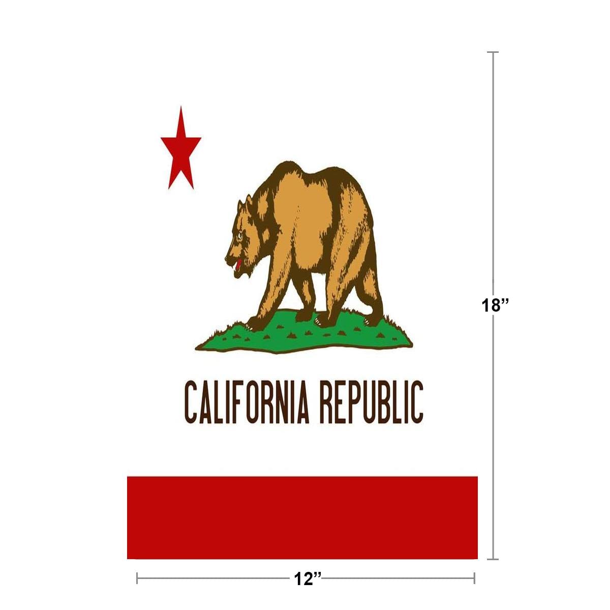 California Republic Bear State Flag Secession Secede Independent Union Country Leave United States Declare Independence Cool Wall Decor Art Print Poster 12x18