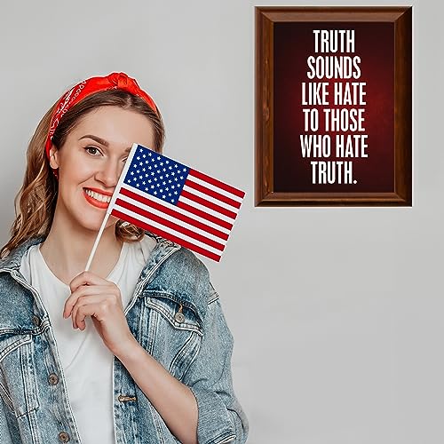 Truth Sounds Like Hate to Those Who Hate Truth - Patriotic Wall Art Poster - This Inspirational Wall Art Poster Is Ideal For Home Decor, Man Cave, School Decor, Boys Room Decor, Unframed - 8x10”