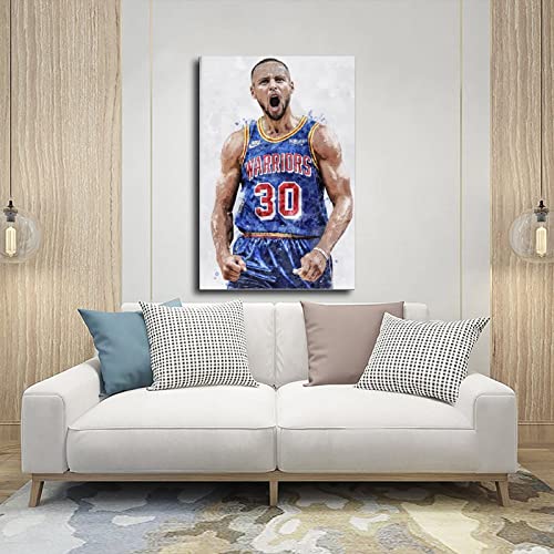 KAMUFF Basketball Player Poster For Walls Canvas Basketball Wall Art Print Quote Signed Posters For Boys Bedroom Unframe-style 12x18inch(30x45cm)
